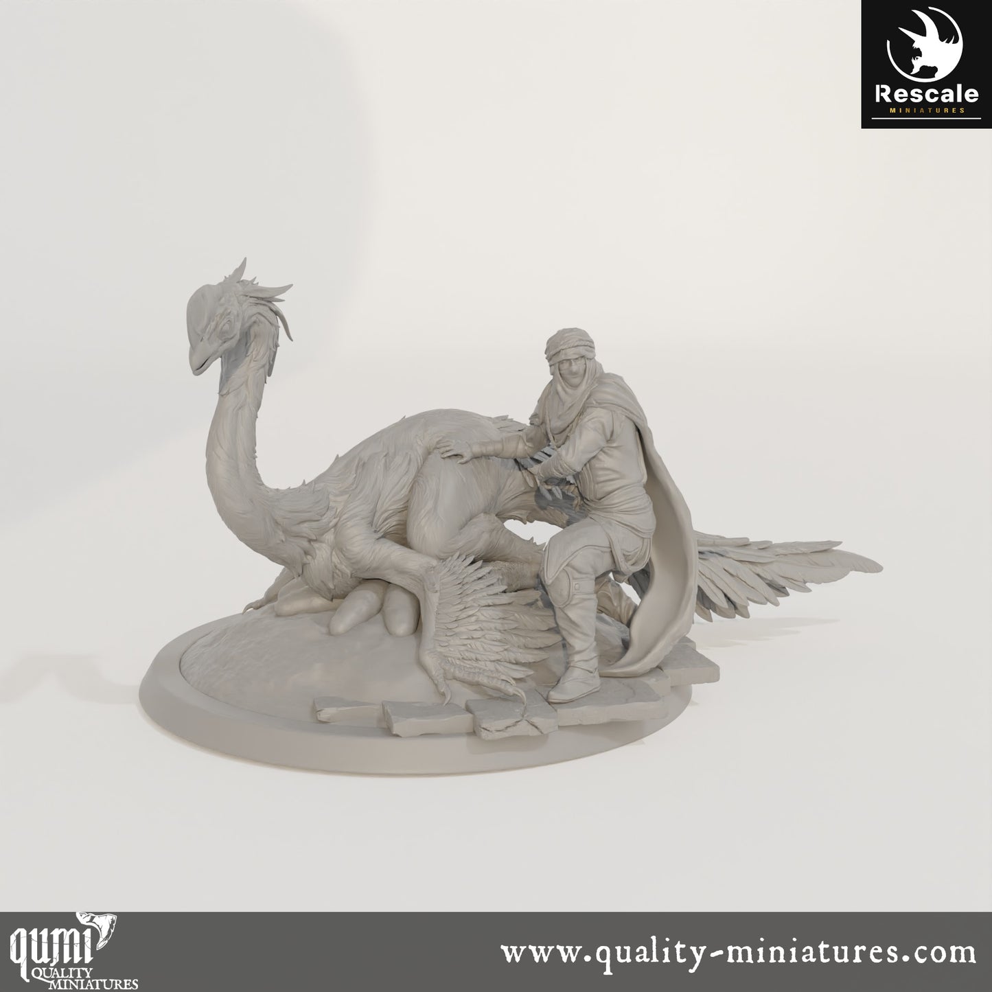 Oviraptor - Dinotopia - 32mm Tabletop RPG Mini - Qumi - Rescale Miniatures Quality Miniatures - Qumi