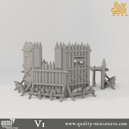 Koldeni Encampment - Walls - Tabletop RPG Terrain - Qumi - DM Stash