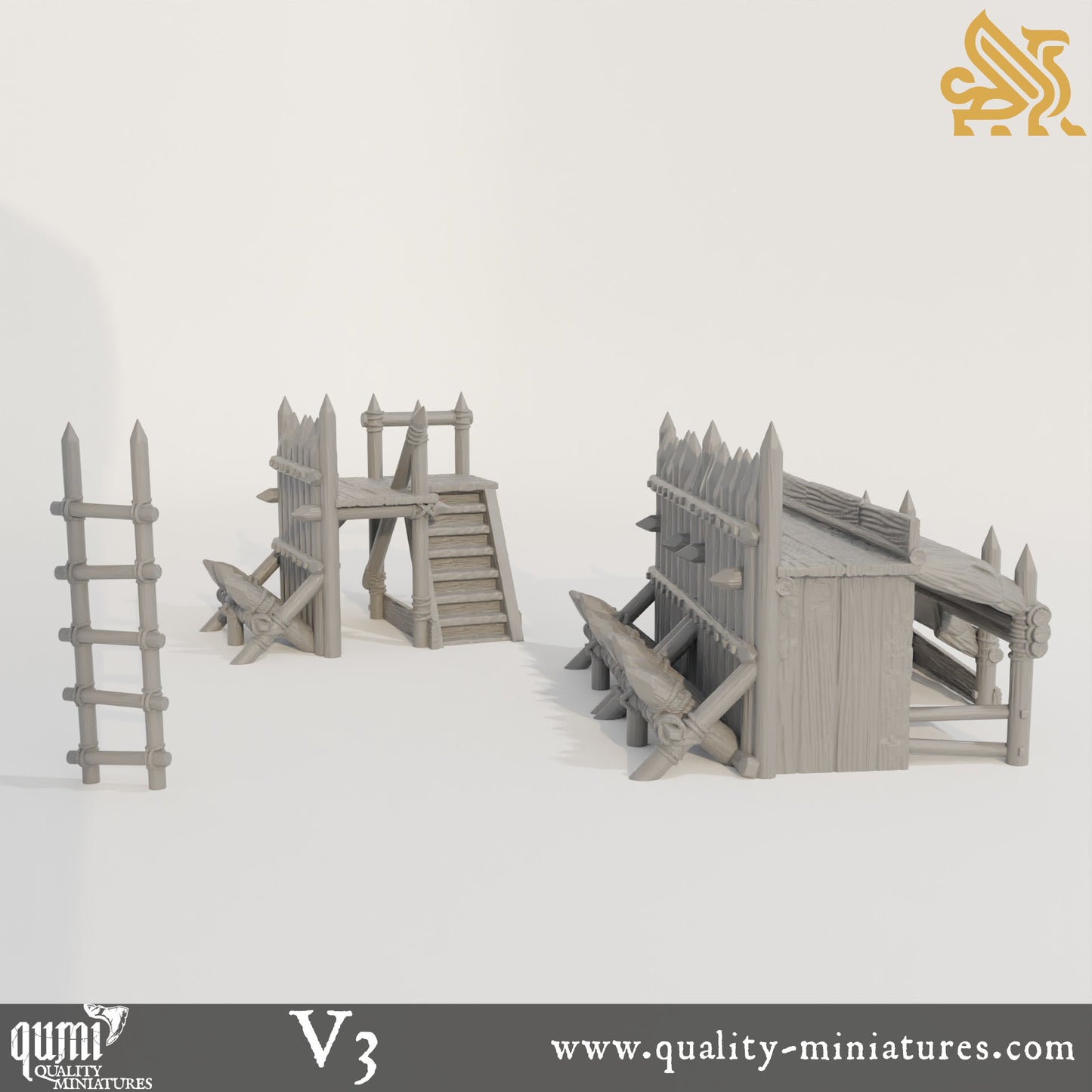 Koldeni Encampment - Walls - Tabletop RPG Terrain - Qumi - DM Stash