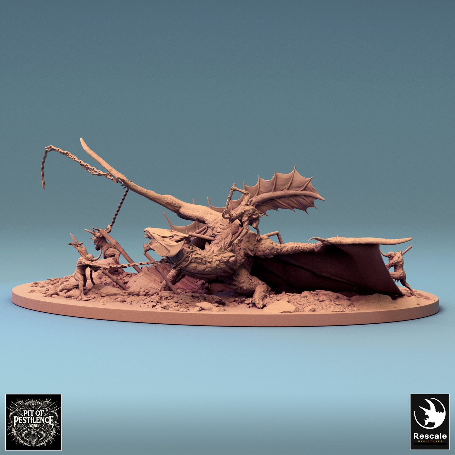 Brass Dragon - 32mm Tabletop RPG Mini - Qumi - Rescale Miniatures