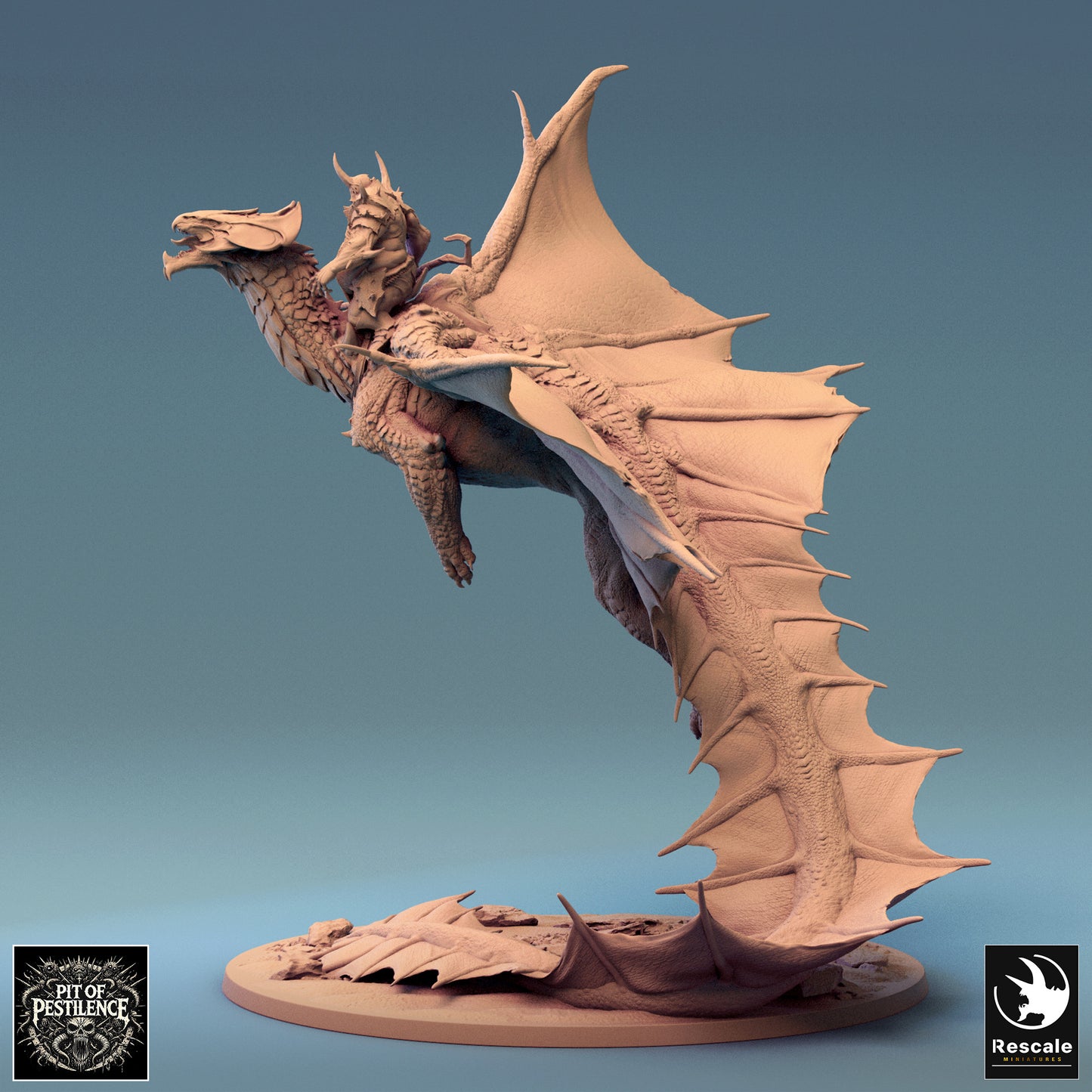 Brass Dragon - 32mm Tabletop RPG Mini - Qumi - Rescale Miniatures