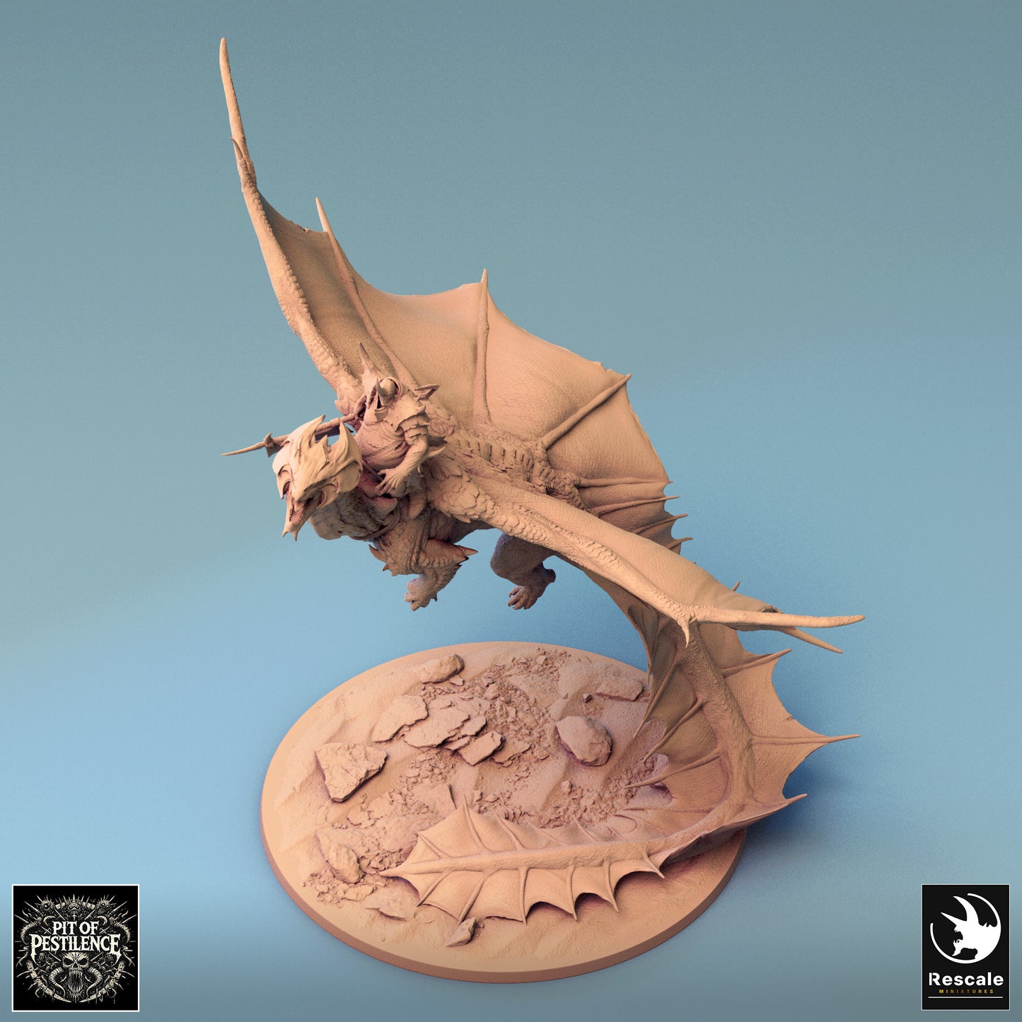 Brass Dragon - 32mm Tabletop RPG Mini - Qumi - Rescale Miniatures