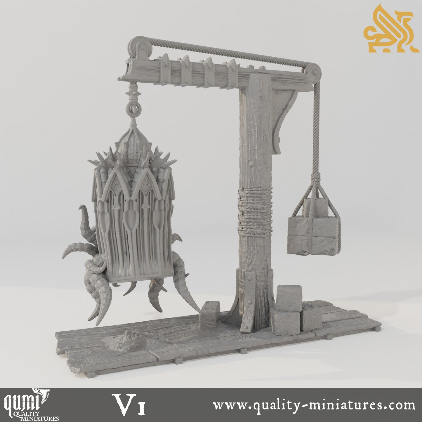 Plagued Streets of Canos - Gibbet Cage - Tabletop RPG Mini - Qumi - DM Stash Quality Miniatures - Qumi