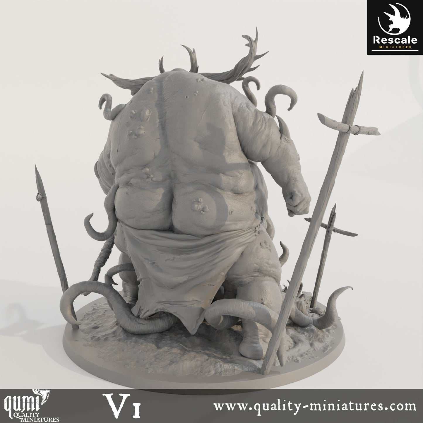 Purulent Demon - 32mm Tabletop RPG Mini - Qumi - Rescale Miniatures