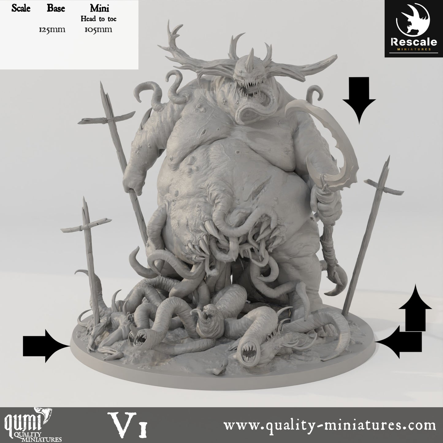 Purulent Demon - 32mm Tabletop RPG Mini - Qumi - Rescale Miniatures