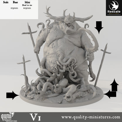 Purulent Demon - 32mm Tabletop RPG Mini - Qumi - Rescale Miniatures