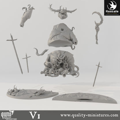 Purulent Demon - 32mm Tabletop RPG Mini - Qumi - Rescale Miniatures