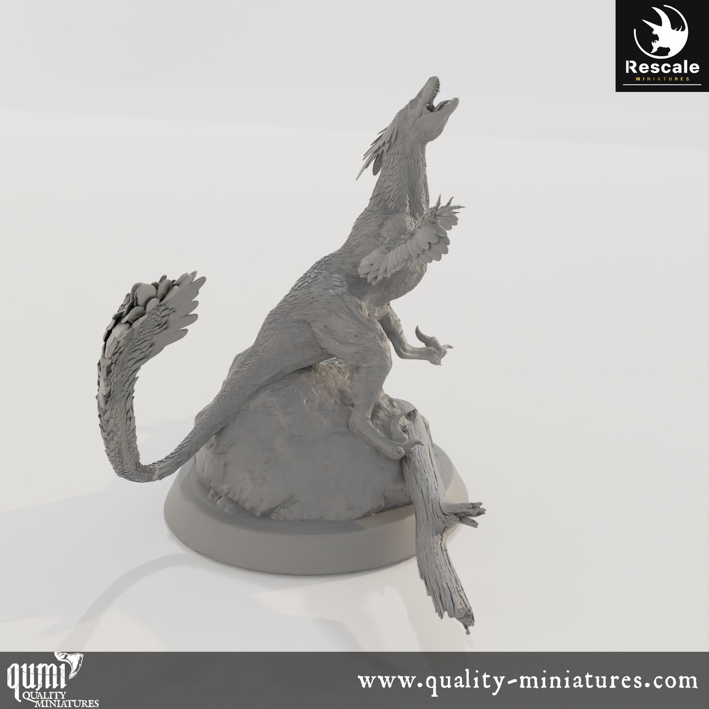 Pyroraptor - Dinotopia - 32mm Tabletop RPG Mini - Qumi - Rescale Miniatures Quality Miniatures - Qumi