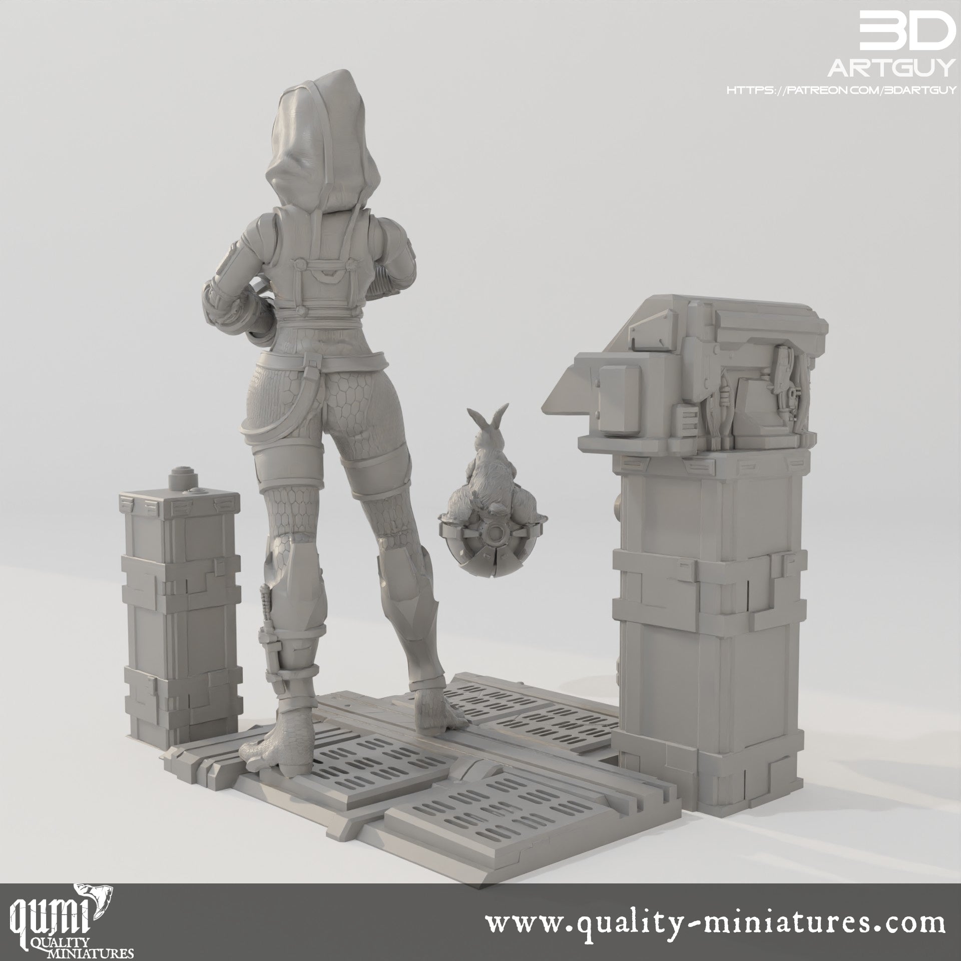 Quarian - 32mm Tabletop RPG Mini - Qumi Quality Miniatures - Qumi