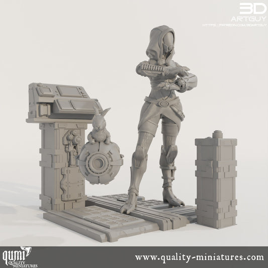 Quarian - 32mm Tabletop RPG Mini - Qumi Quality Miniatures - Qumi