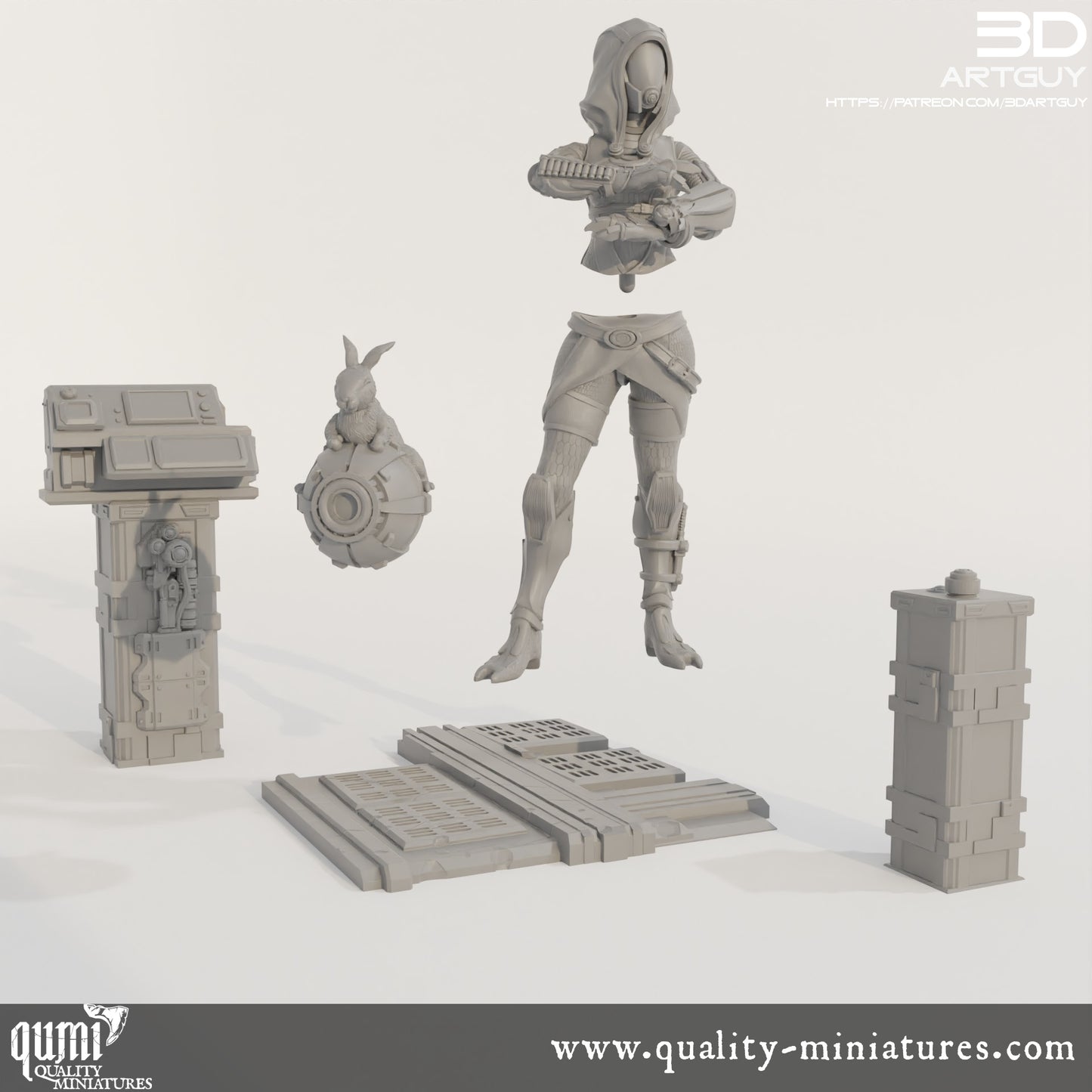 Quarian - 32mm Tabletop RPG Mini - Qumi Quality Miniatures - Qumi