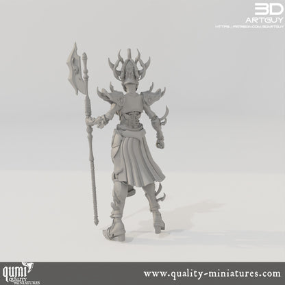 Raider Bodyguard - 32mm Tabletop RPG Mini - Qumi - 3D ArtGuy Quality Miniatures - Qumi