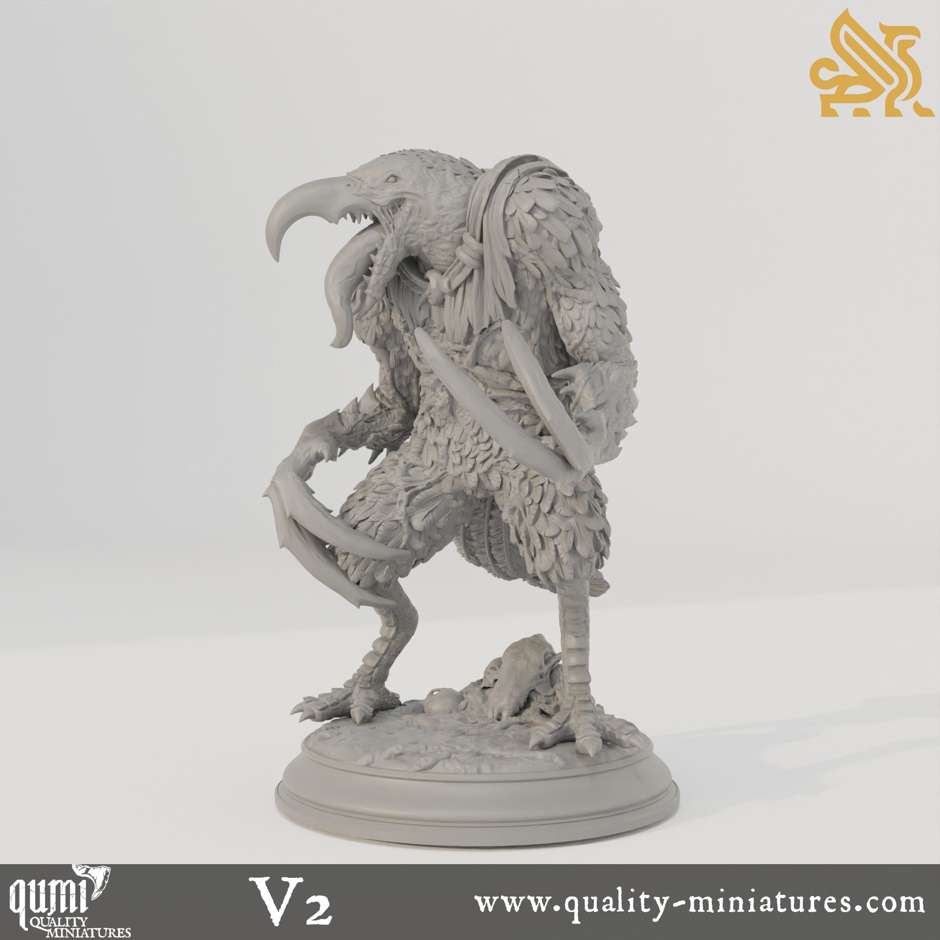 Ravenous Crows - Corvid Abominations - 32mm 75mm Tabletop RPG Mini - Qumi - DM Stash Quality Miniatures - Qumi