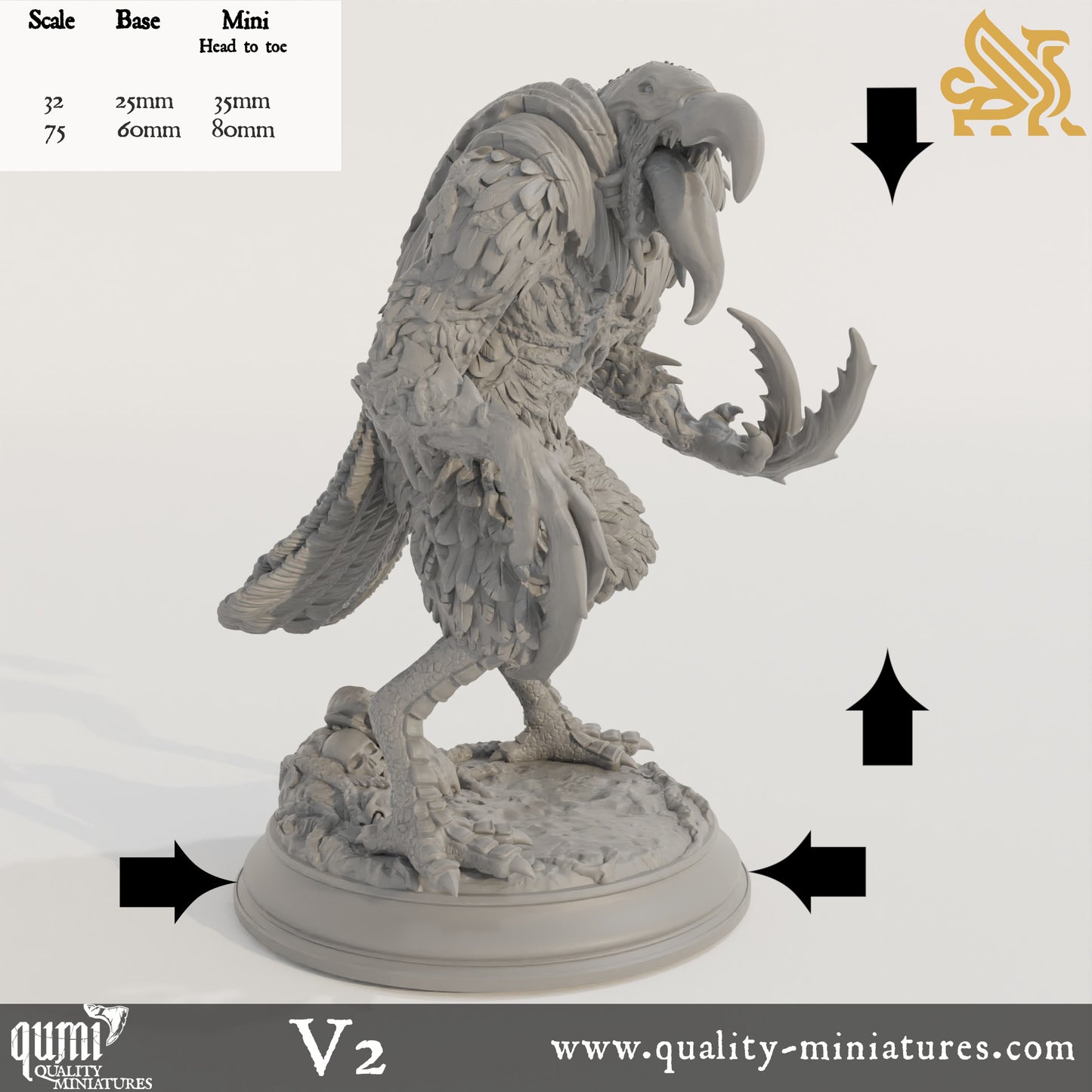 Ravenous Crows - Corvid Abominations - 32mm 75mm Tabletop RPG Mini - Qumi - DM Stash Quality Miniatures - Qumi