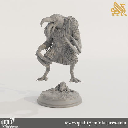 Ravenous Crows - Corvid Abominations - 32mm 75mm Tabletop RPG Mini - Qumi - DM Stash Quality Miniatures - Qumi