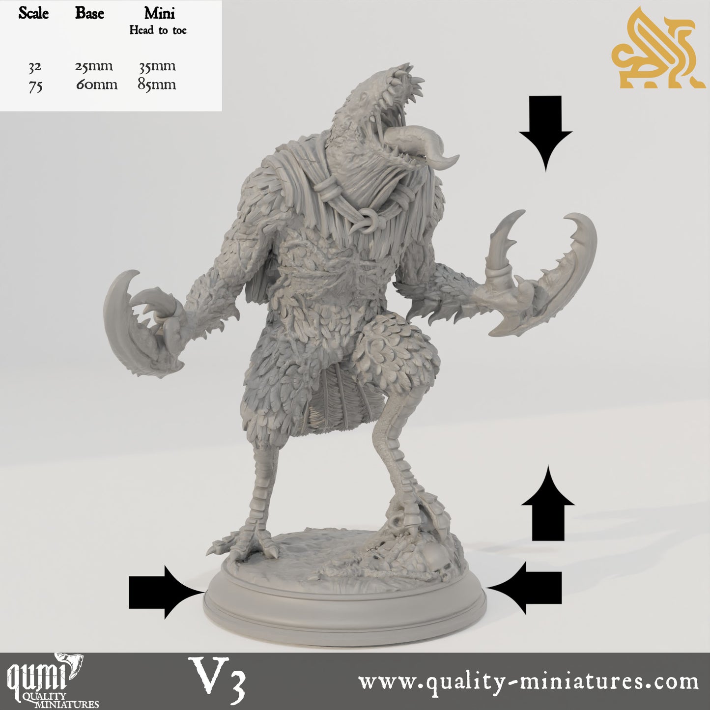 Ravenous Crows - Corvid Abominations - 32mm 75mm Tabletop RPG Mini - Qumi - DM Stash Quality Miniatures - Qumi