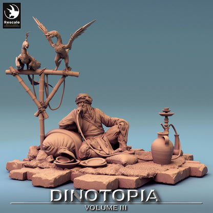 Relax Scene - Dinotopia - 32mm Tabletop RPG Mini - Qumi - Rescale Miniatures Quality Miniatures - Qumi