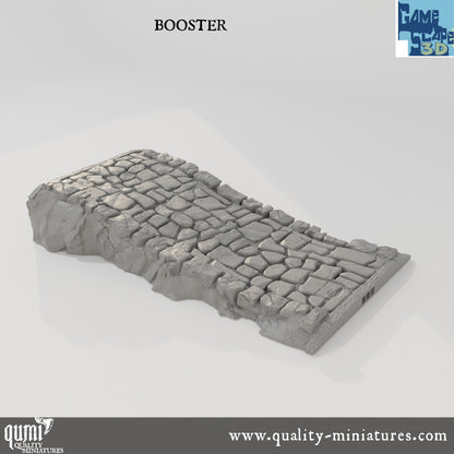 Roads, Curves, Straights and Intersections - Resin Print - Tabletop RPG Terrain - GameScape3D - Qumi Quality Miniatures - Qumi