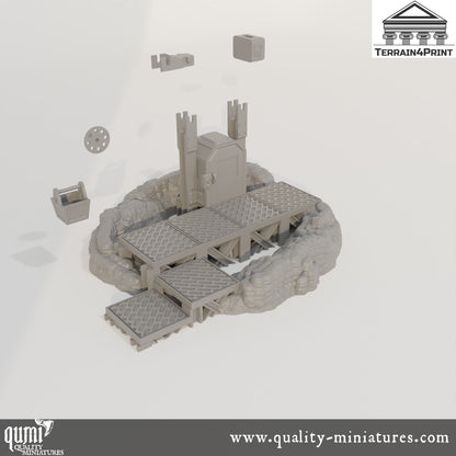 Rock with Mineshaft - Resin Print - Tabletop RPG Terrain - Terrain4Print - Qumi Quality Miniatures - Qumi