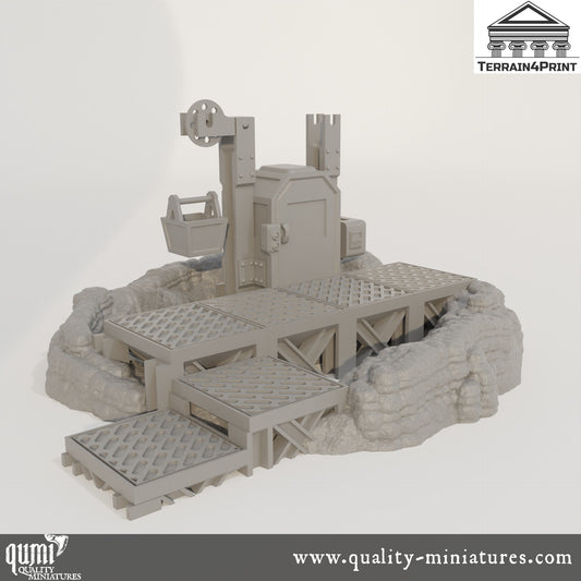 Rock with Mineshaft - Resin Print - Tabletop RPG Terrain - Terrain4Print - Qumi Quality Miniatures - Qumi