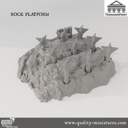 Rocks and Bunkers - Resin Print - Tabletop RPG Terrain - Terrain4Print - Qumi Quality Miniatures - Qumi