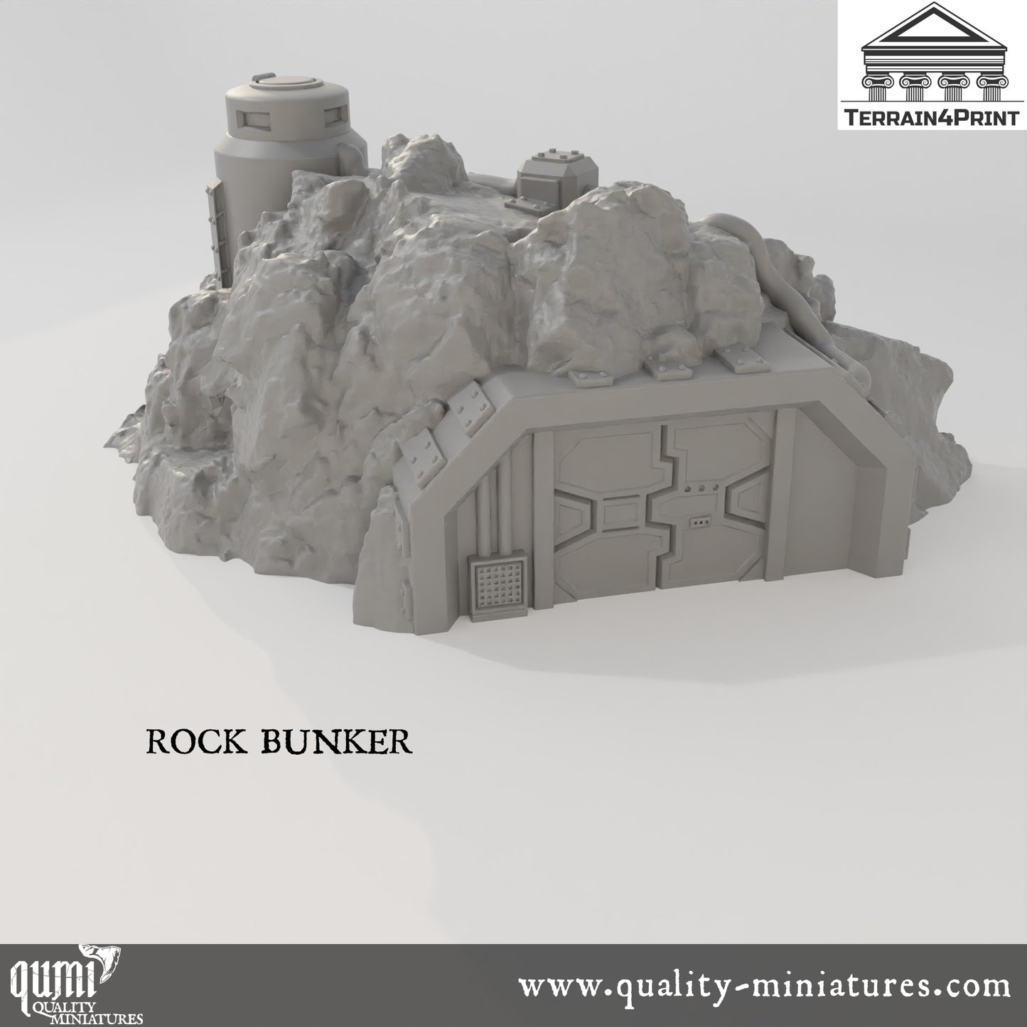 Rocks and Bunkers - Resin Print - Tabletop RPG Terrain - Terrain4Print - Qumi Quality Miniatures - Qumi