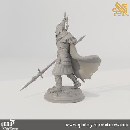 Roland the Dutiful - Duke’s Bodyguard - 32mm 75mm Tabletop RPG Mini - Qumi - DM Stash Quality Miniatures - Qumi