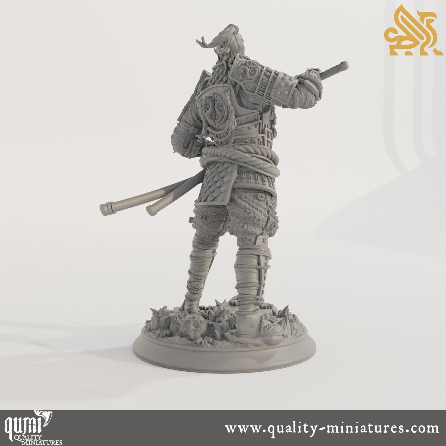 Saburo Ryu - The Lone Dragon - 32mm 75mm Tabletop RPG Mini - Qumi - DM Stash