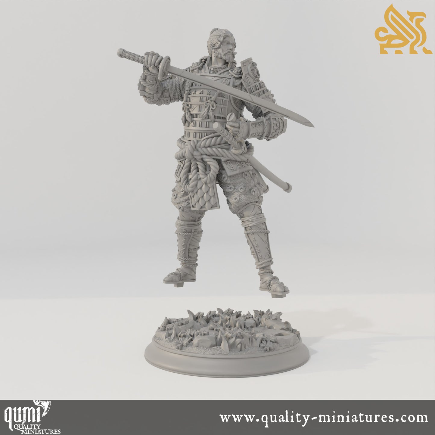 Saburo Ryu - The Lone Dragon - 32mm 75mm Tabletop RPG Mini - Qumi - DM Stash