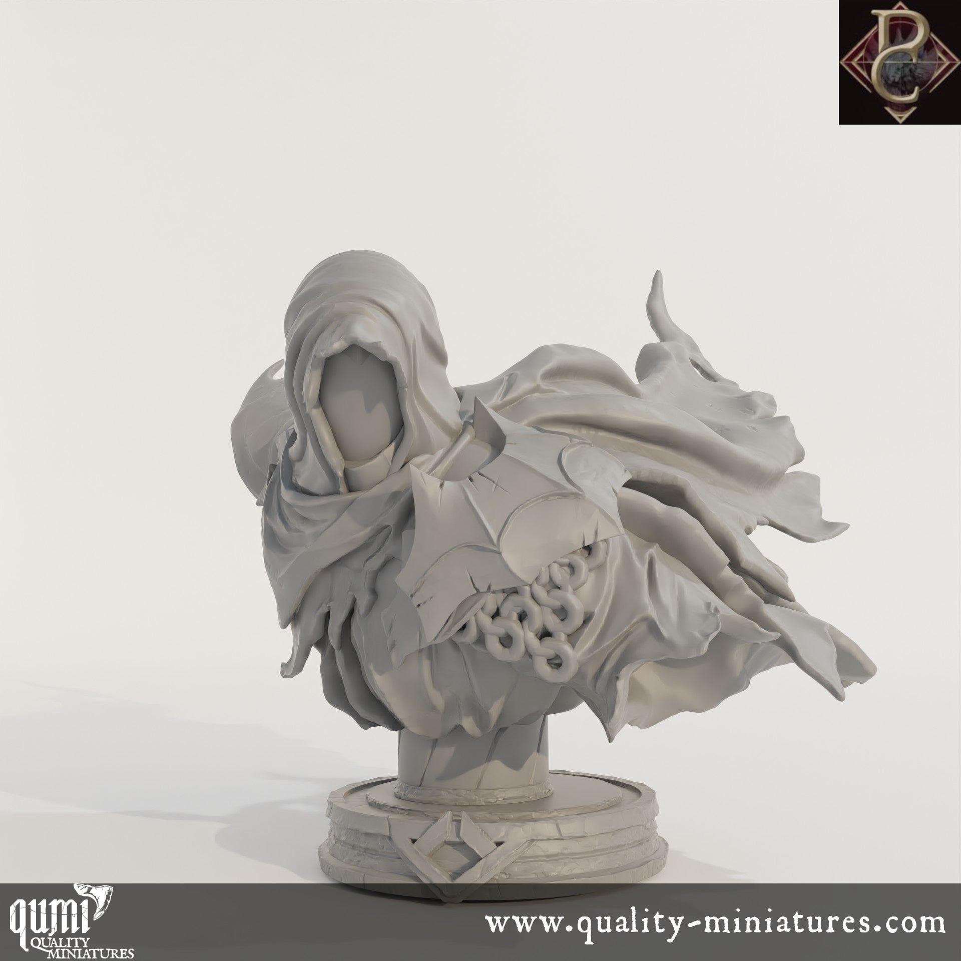 Savakar Bust - 32mm Tabletop RPG Mini - Qumi - Parasite Collectibles Quality Miniatures - Qumi