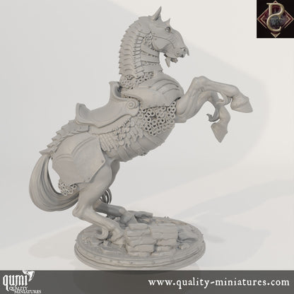 Savarkar and Dark Horse - 32mm Tabletop RPG Mini - up to XL Size - Qumi - Parasite Collectibles Quality Miniatures - Qumi