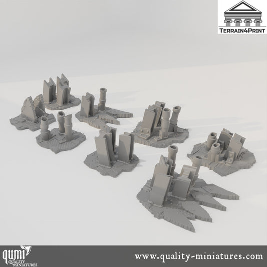 Sci Fi Decoration - Rivet City - Resin Print - Tabletop RPG Terrain - Terrain4Print - Qumi Quality Miniatures - Qumi