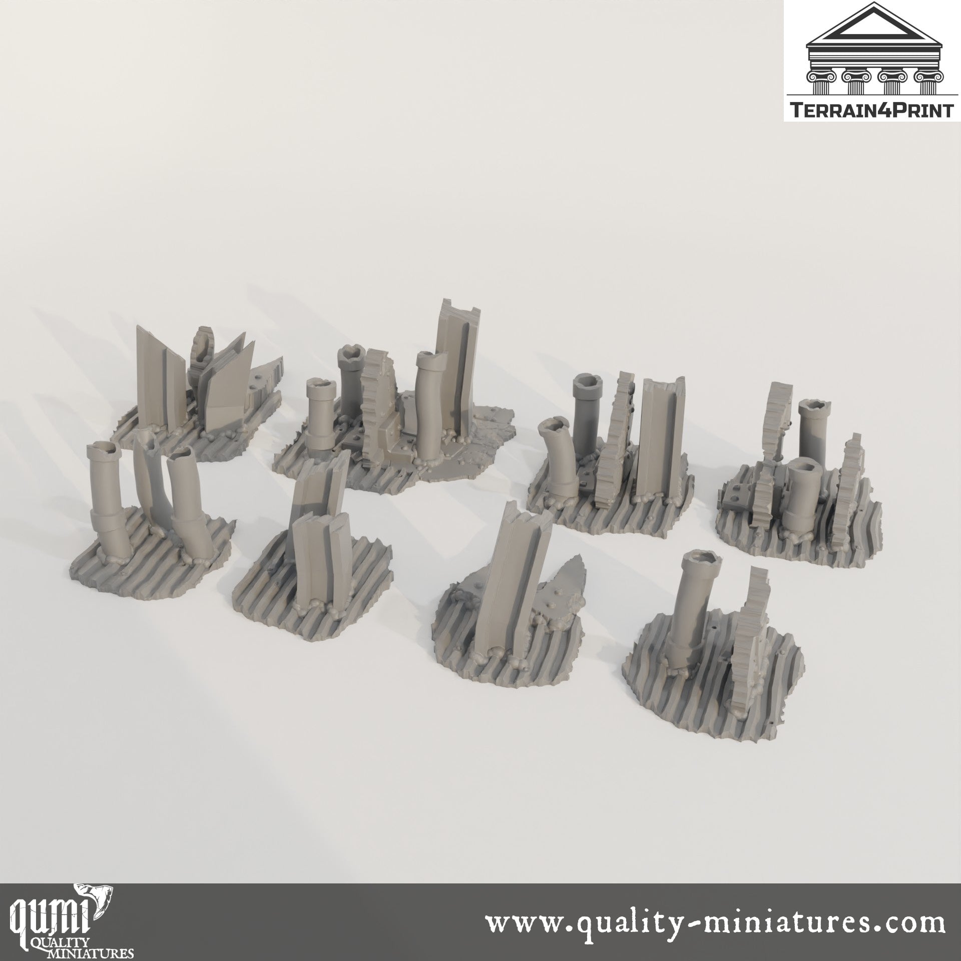 Sci Fi accessories - Rivet City - Resin Print - Tabletop RPG Terrain - Terrain4Print - Qumi Quality Miniatures - Qumi