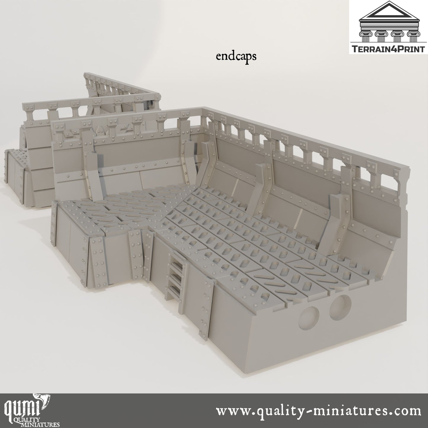 Scifi Barricades - Resin Print - Tabletop RPG Terrain - Terrain4Print - Qumi Quality Miniatures - Qumi