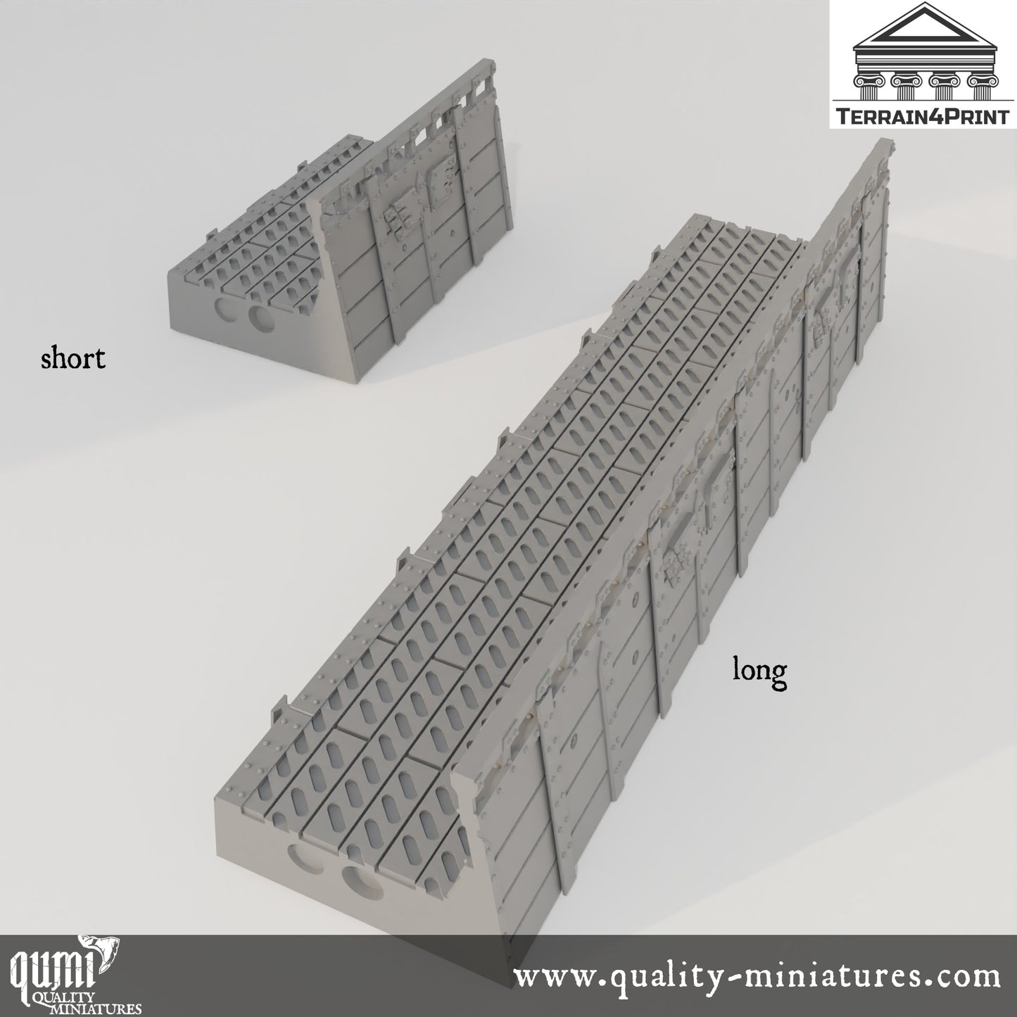 Scifi Barricades - Resin Print - Tabletop RPG Terrain - Terrain4Print - Qumi Quality Miniatures - Qumi