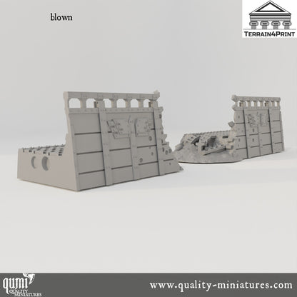 Scifi Barricades - Resin Print - Tabletop RPG Terrain - Terrain4Print - Qumi Quality Miniatures - Qumi