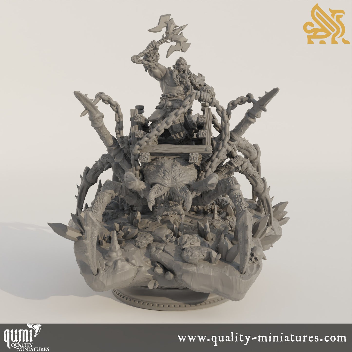 Shiasirix - Kortharts Faithful Spider Steed - Flying Sea Ray - 32mm Tabletop RPG Mini - Qumi - DM Stash