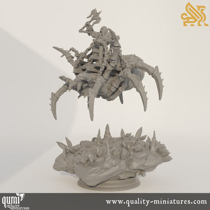 Shiasirix - Kortharts Faithful Spider Steed - Flying Sea Ray - 32mm Tabletop RPG Mini - Qumi - DM Stash