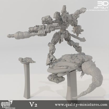 Shooty Alien - 32mm Tabletop RPG Mini - Qumi - 3D ArtGuy Quality Miniatures - Qumi