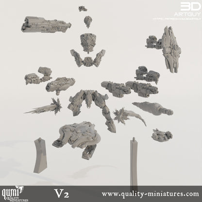 Shooty Alien - 32mm Tabletop RPG Mini - Qumi - 3D ArtGuy Quality Miniatures - Qumi