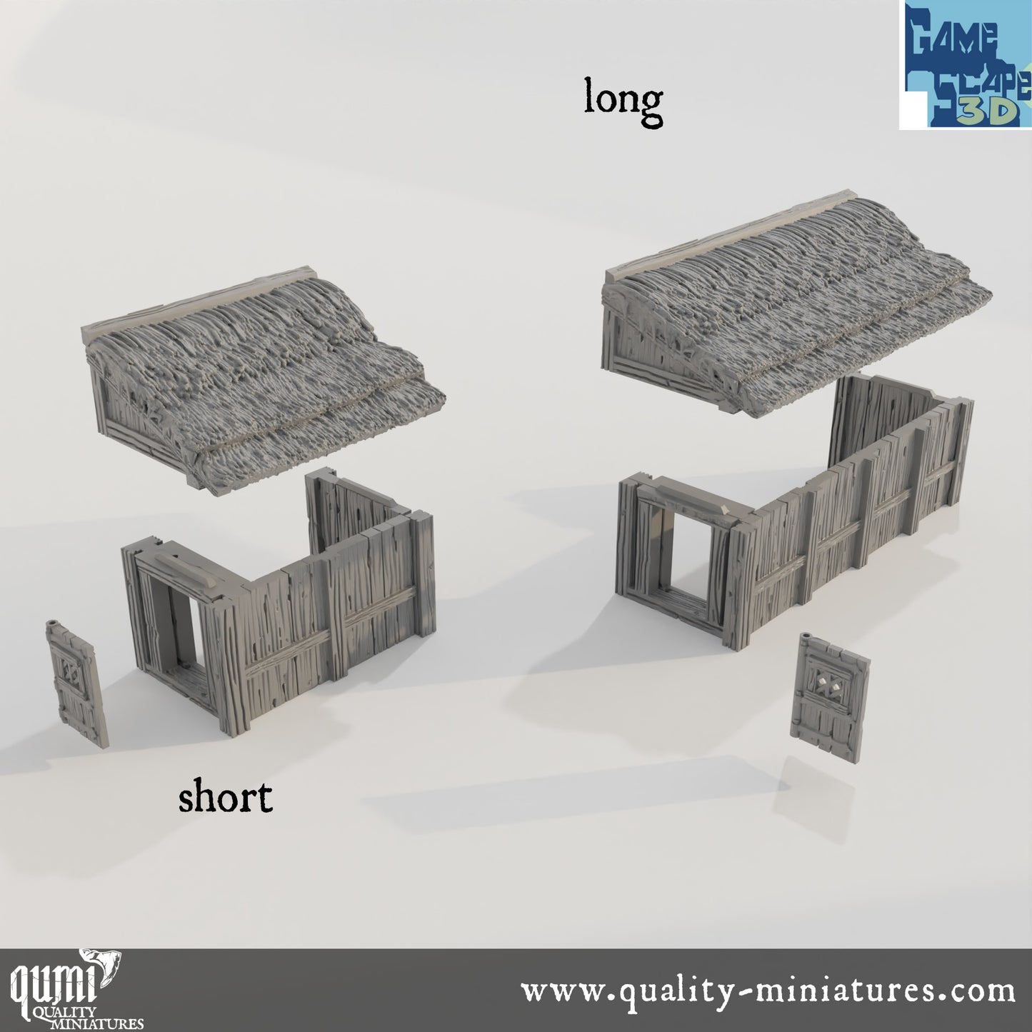 Side Shed - Lost City - Resin Print - Tabletop RPG Terrain - GameScape3D - Qumi Quality Miniatures - Qumi