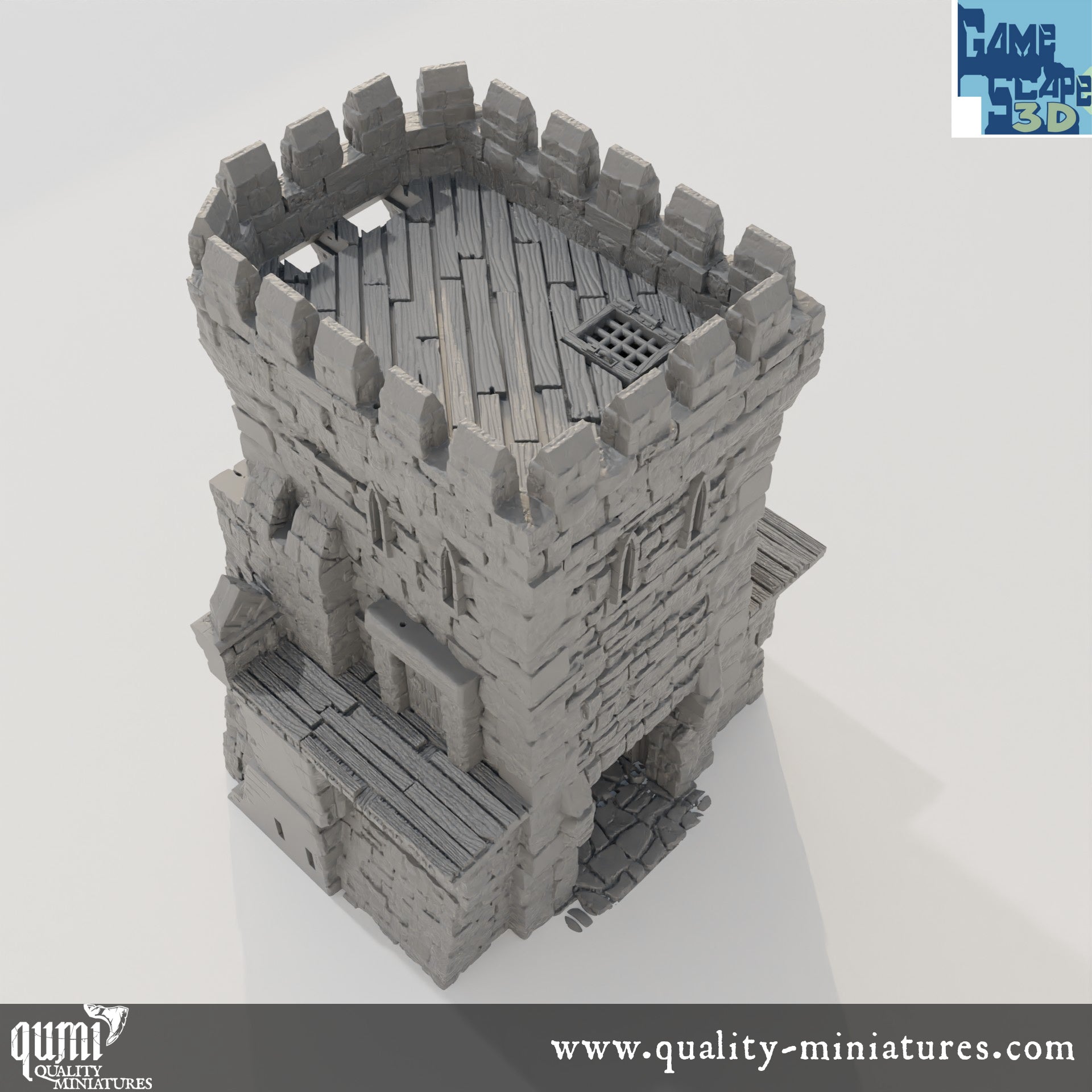 Small Gate - Lost City - Resin Print - Tabletop RPG Terrain - GameScape3D - Qumi Quality Miniatures - Qumi