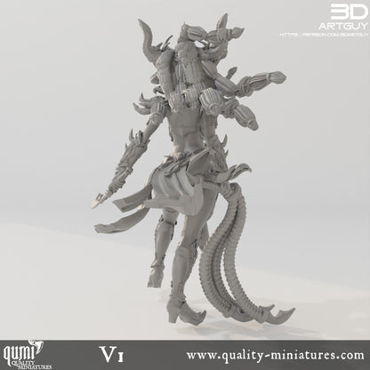 Snake Queen - 32mm Tabletop RPG Mini - Qumi Quality Miniatures - Qumi