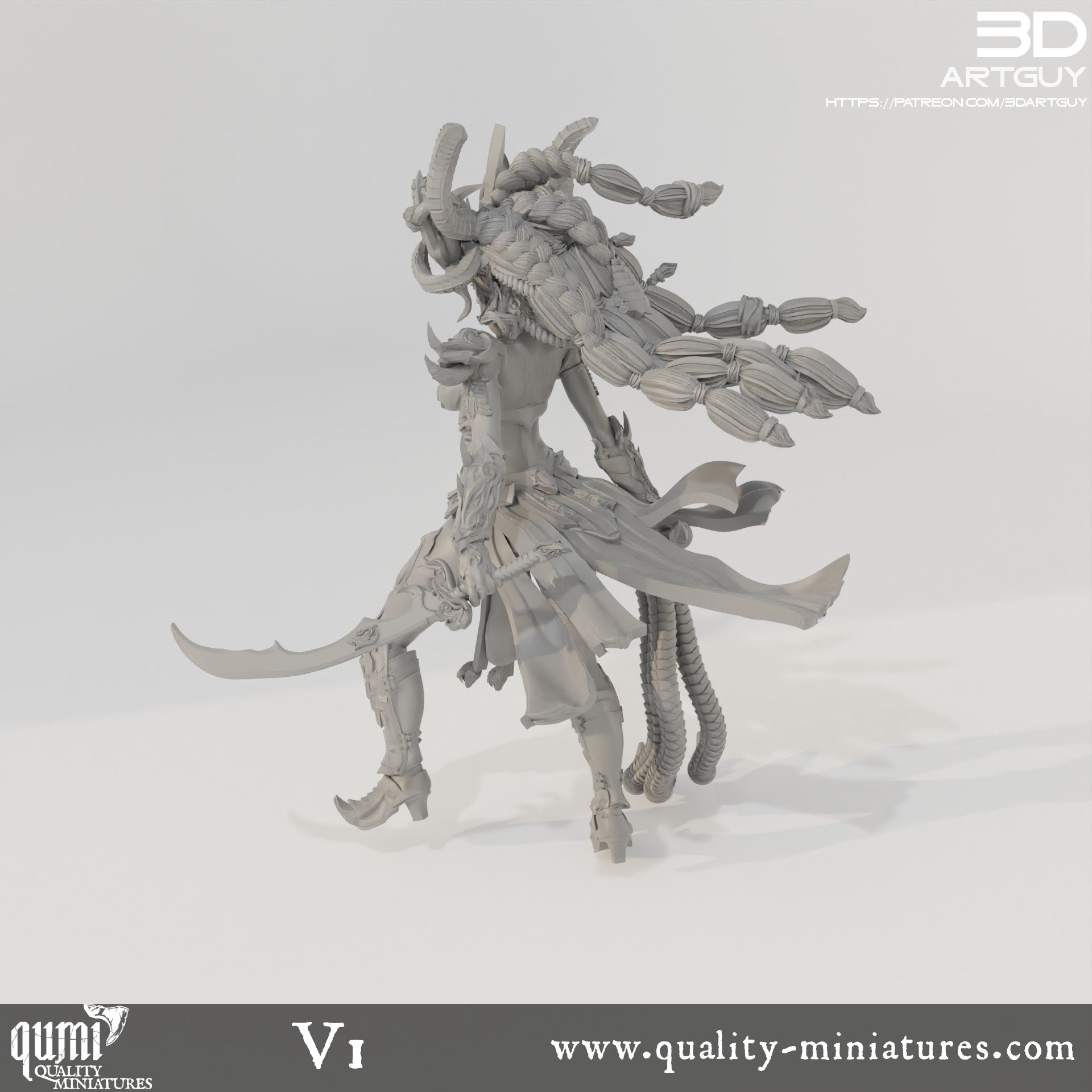 Snake Queen - 32mm Tabletop RPG Mini - Qumi Quality Miniatures - Qumi