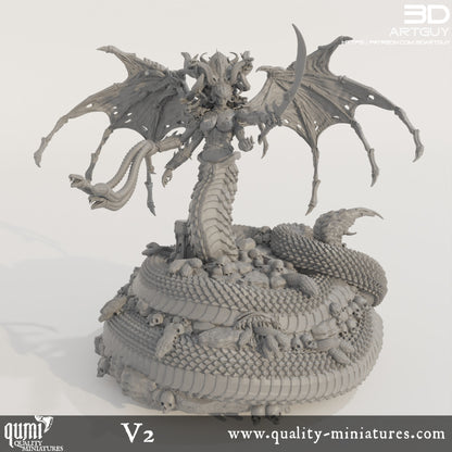 Snake Queen Monster - 32mm Tabletop RPG Mini - Qumi Quality Miniatures - Qumi