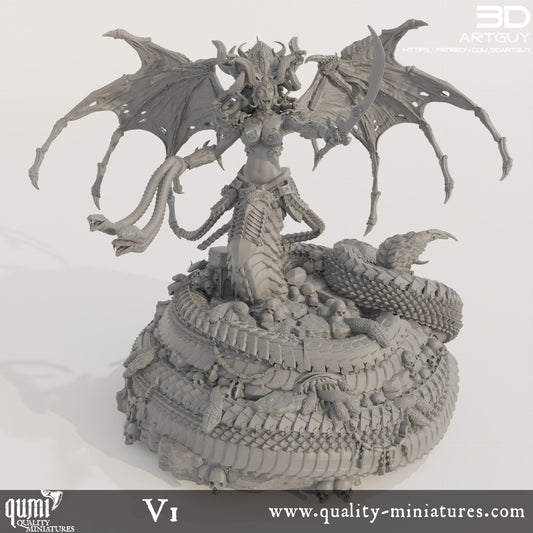 Snake Queen Monster - 32mm Tabletop RPG Mini - Qumi Quality Miniatures - Qumi