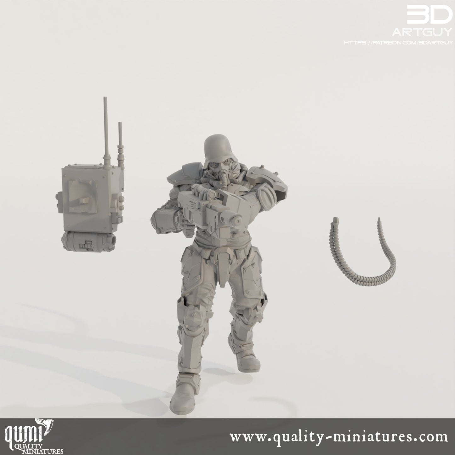 Soldier - 32mm Tabletop RPG Mini - Qumi Quality Miniatures - Qumi