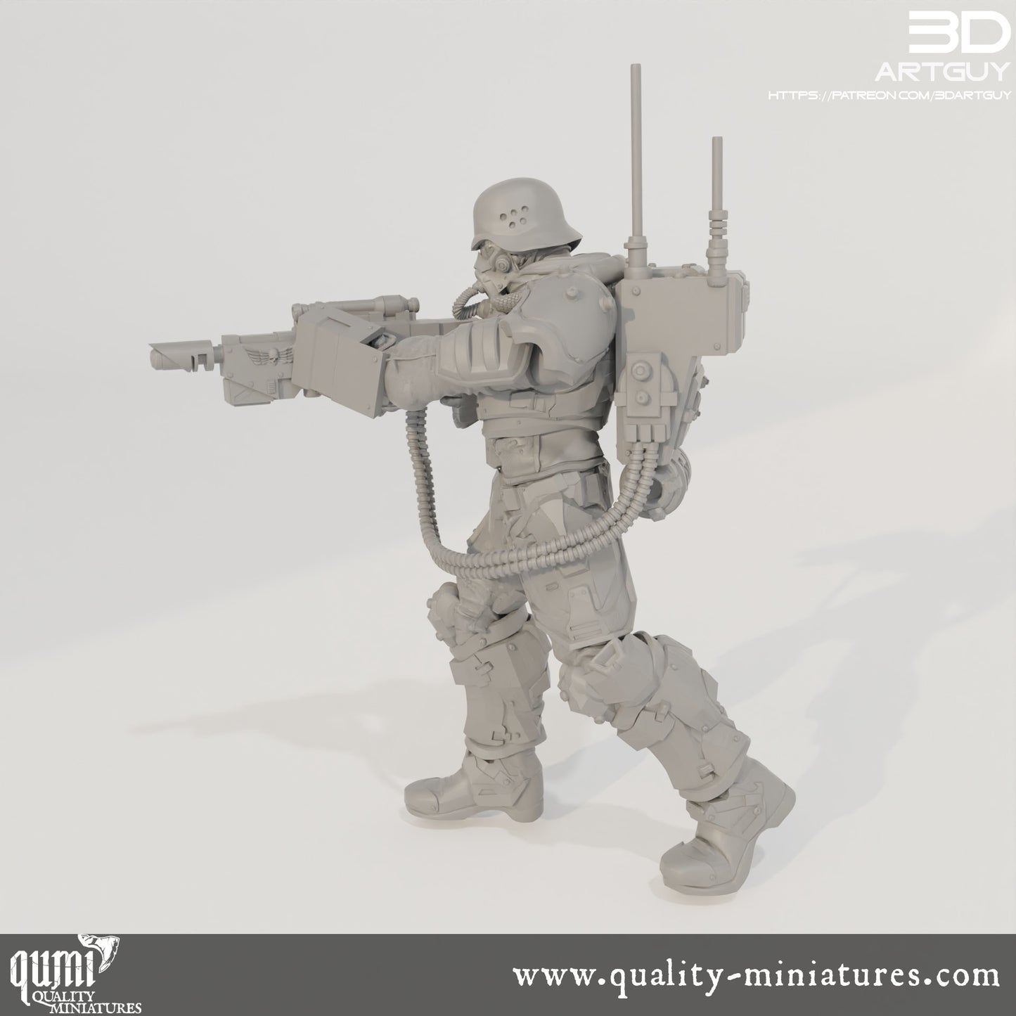 Soldier - 32mm Tabletop RPG Mini - Qumi Quality Miniatures - Qumi