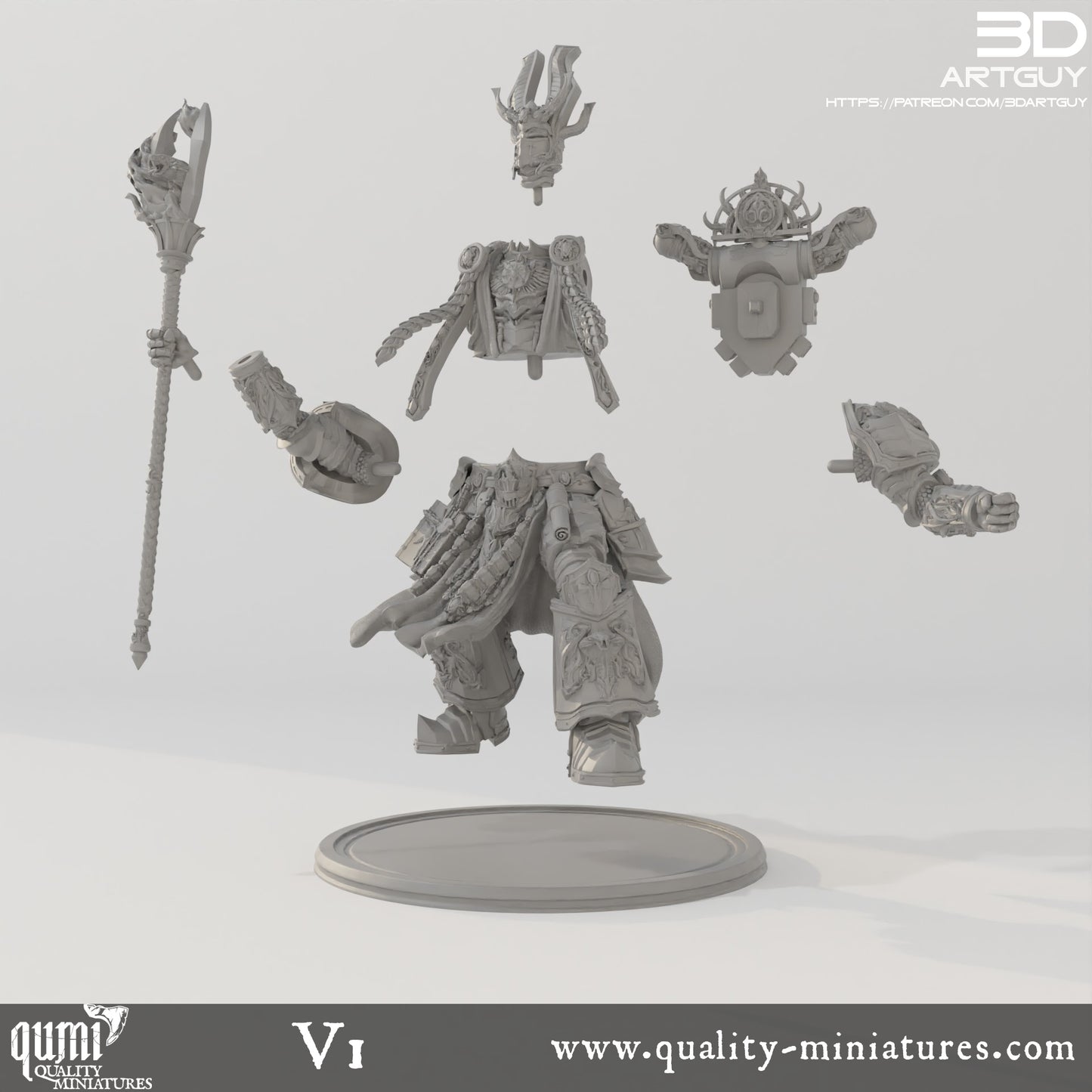 Zauberer - 32mm Tabletop-RPG Mini - Qumi - 3D ArtGuy