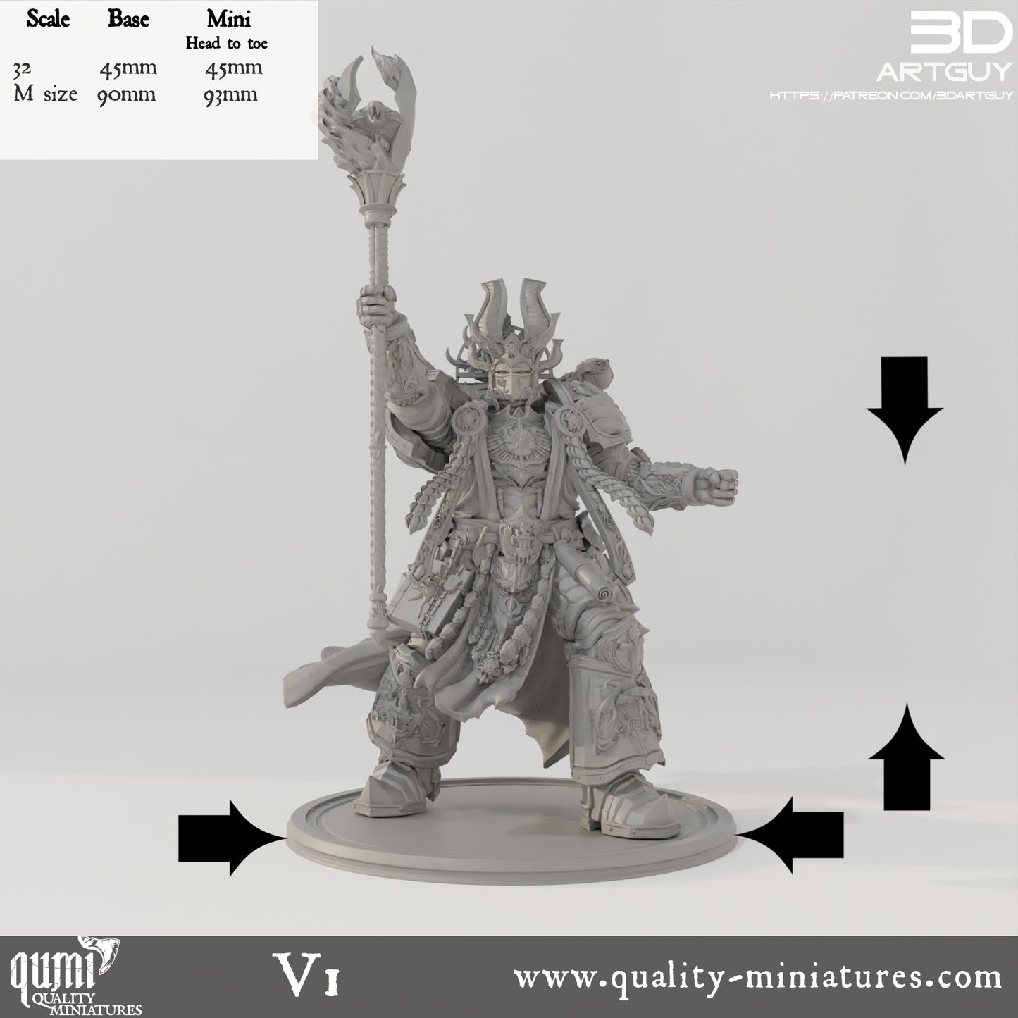 Zauberer - 32mm Tabletop-RPG Mini - Qumi - 3D ArtGuy